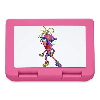 Neon Wild Cartoon Portrait - Lunchbox - pink - Front