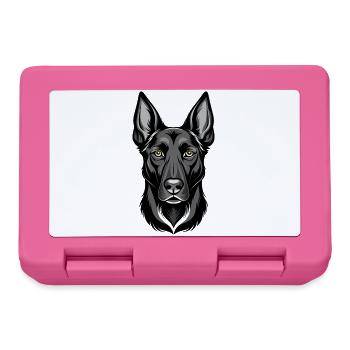 Belgischer Malinois-Hundekopf - Brotdose - Pink - Vorne