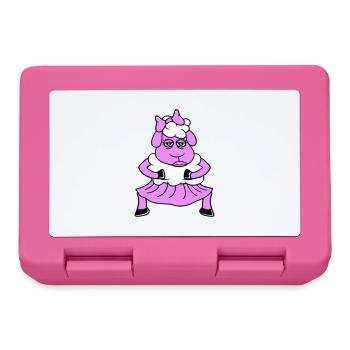 Sheep Girl Woman Female Pretty Tired Dancing Skirt - Lunchbox - pink - Front