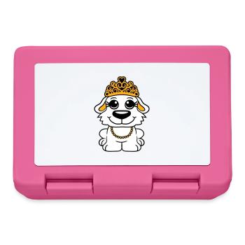 Chien Couronne Reine Fille Jolie Princesse Femme - Boîte à goûter - rose - Devant