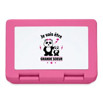 je vais être grande soeur,Bientôt Grande sœur - Boîte à goûter - rose - Devant
