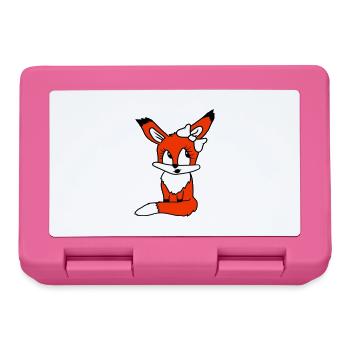 renard femelle fille jolie arc femme belle - Boîte à goûter - rose - Devant