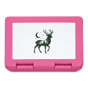 Sternenwald Hirsch Silhouette - Brotdose - Pink - Vorne
