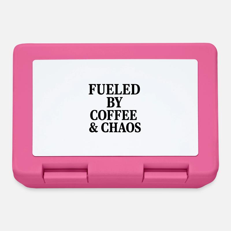 FUELED BY COFFEE & CHAOS - Lunchbox - pink