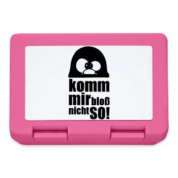 Pinguin Fun Spruch Geschenk Tier lustig - Brotdose - Pink - Vorne
