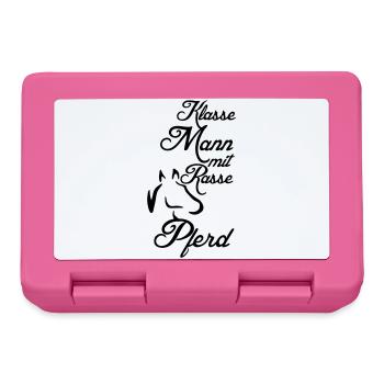 Klasse Mann - Rassepferd Geschenk - Brotdose - Pink - Vorne