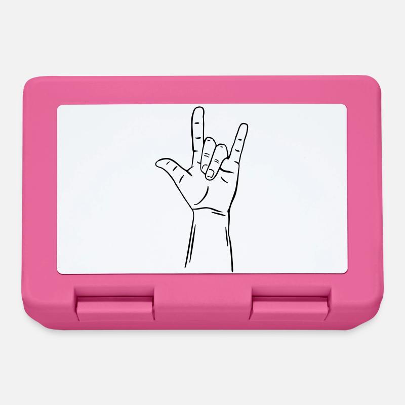 Handgeste ich liebe dich / ich liebe dich - Brotdose - Pink