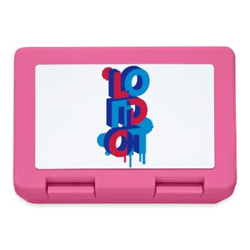 Londres en lettres 3D - Boîte à goûter - rose - Devant