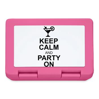 keep calm and party on - Lunchbox - pink - Front