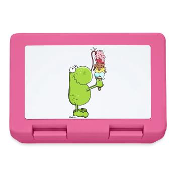 Frosch mit Eis - Brotdose - Pink - Vorne