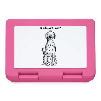 Knuffiger Dalmatiner - Brotdose - Pink - Vorne