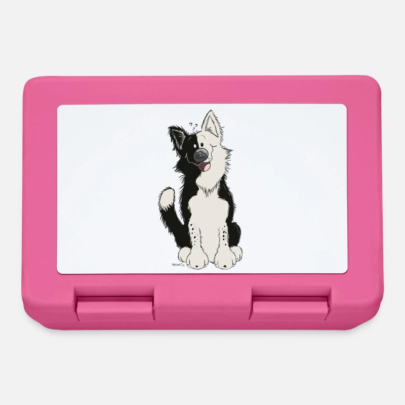 Cute Border Collie - Lunchbox - pink