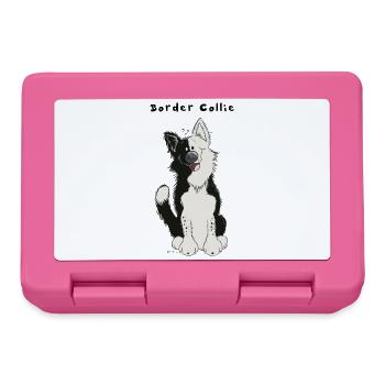 Sweet Border Collie - Lunchbox - pink - Front