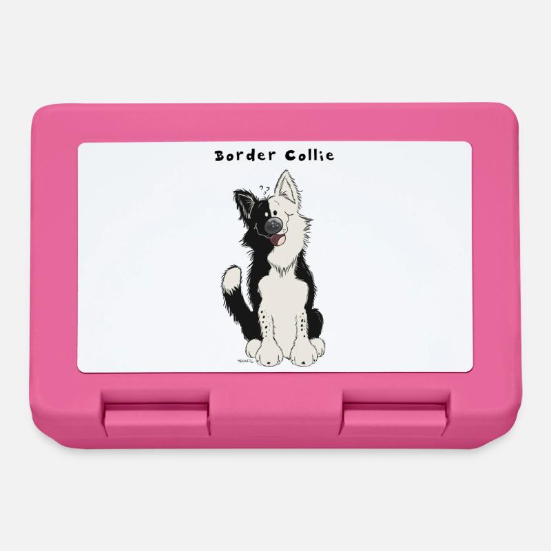 Süßer Border Collie - Brotdose - Pink