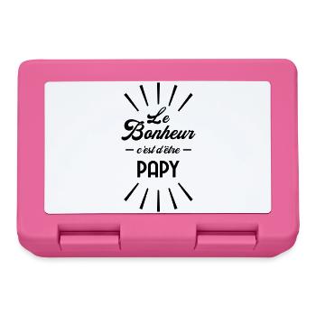 Papy Papi Grand-Père Retraite famille - Boîte à goûter - rose - Devant