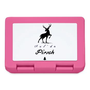 Auf da Pirsch Hirsch  - Brotdose - Pink - Vorne