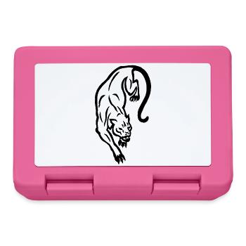 Schwarze Panther-Silhouette - Brotdose - Pink - Vorne