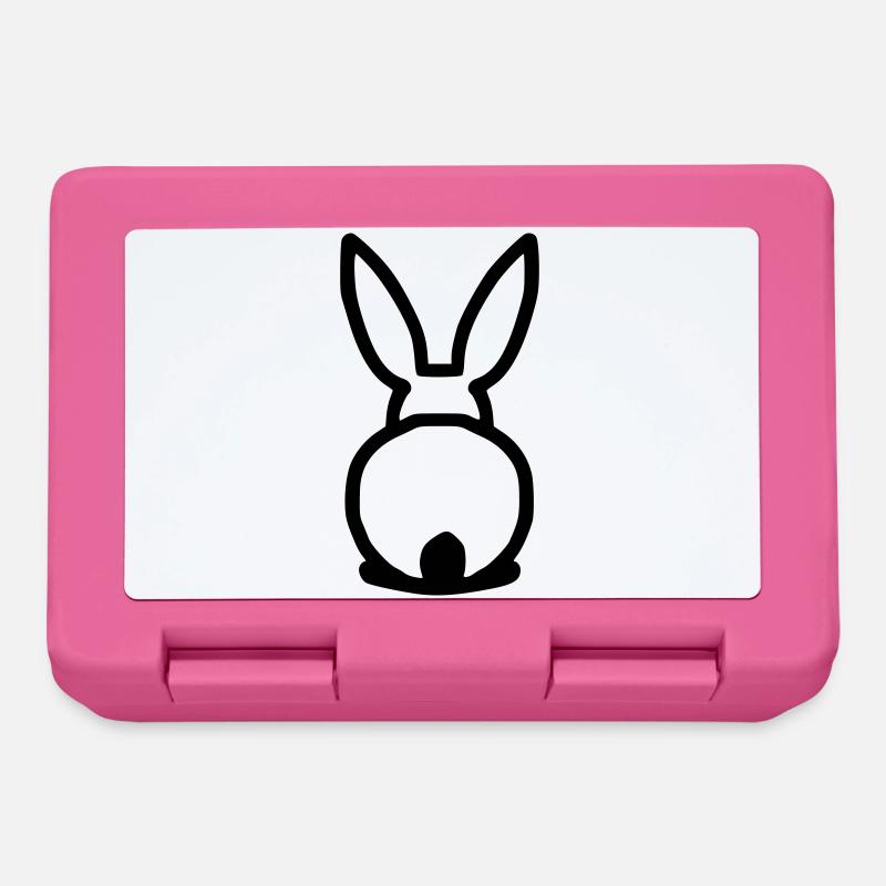 cute rabbit from behind - Lunchbox - pink