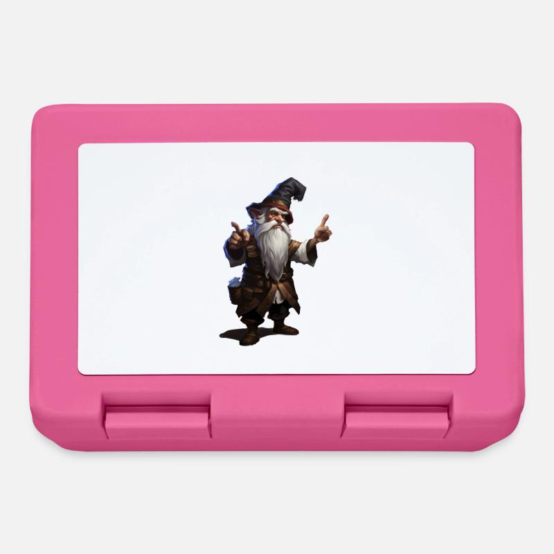 Cool Dwarf Mage – Fantasy RPG Cartoon - Lunchbox - pink