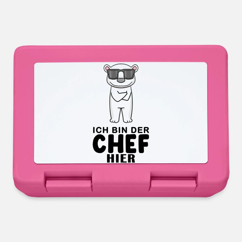 Chef Spruch mit Eisbär Motiv - Brotdose - Pink