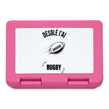 Gliederungs-Football-Tabelle - Brotdose - Pink - Vorne