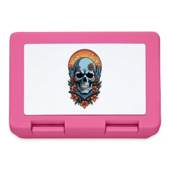Bones and Botany skull - Lunchbox - pink - Front