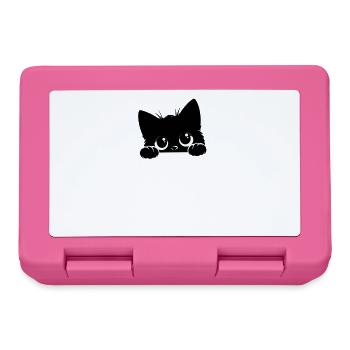 Black cat - Lunchbox - pink - Front