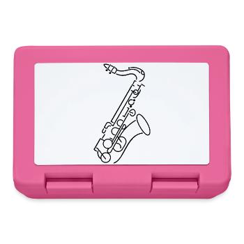 Saxophon Zeichnung - Brotdose - Pink - Vorne