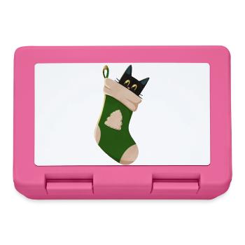 Chat en botte verte - Boîte à goûter - rose - Devant