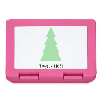 TANNE. WEIHNACHTEN. FROHE WEIHNACHTEN. ALLES GUTE ZUM NEUEN JAHR - Brotdose - Pink - Vorne