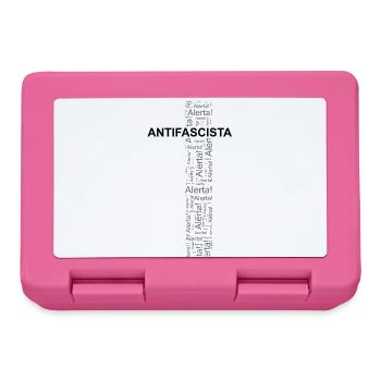 Alert! Antifascista! - Wortkunst - Brotdose - Pink - Vorne