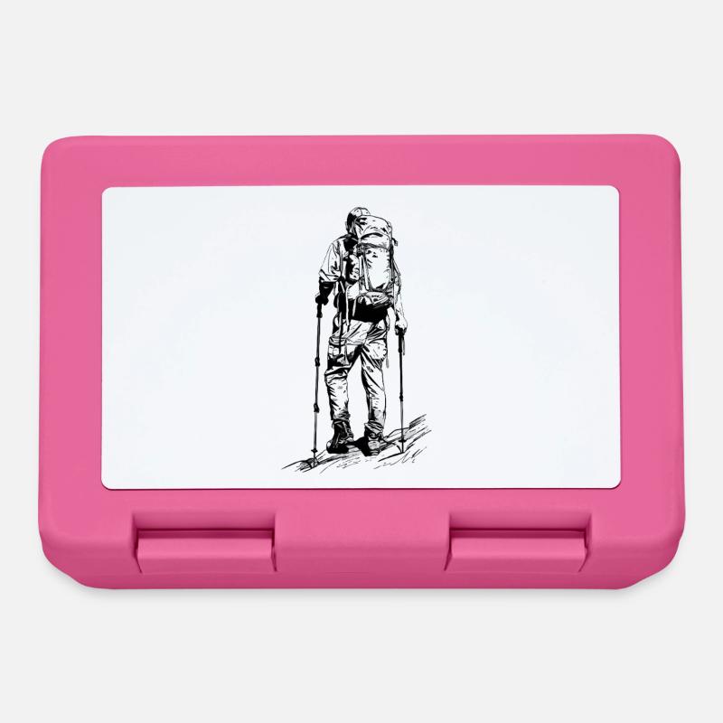 Randonneur Randonnée Randonnée Design - Boîte à goûter - rose