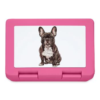 Bouledogue français Illustration : Élégant - Boîte à goûter - rose - Devant