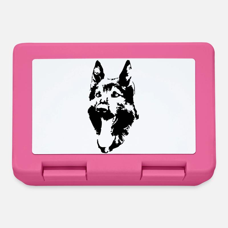 Deutscher Schäferhund Kopf - Brotdose - Pink