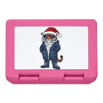 Noël Tigre Hiver - Boîte à goûter - rose - Devant