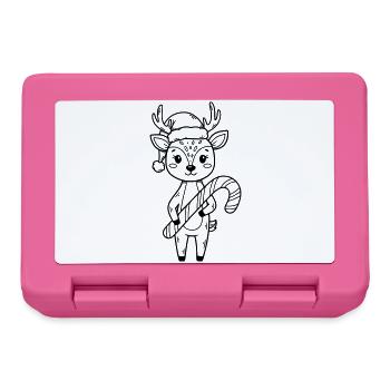 Mignonne dessin animé de Faon de Noël - Boîte à goûter - rose - Devant