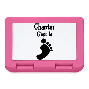 Chanter c'est le pied – passion musique voix joie - Boîte à goûter - rose - Devant