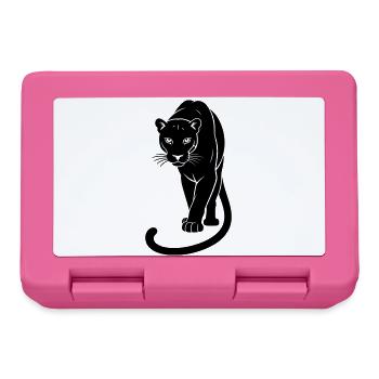 Schwarzer Jaguar - Brotdose - Pink - Vorne