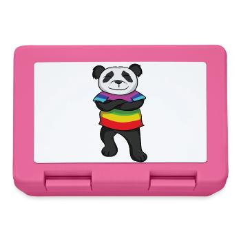 Panda Rainbow Pride  with Attitude - Brotdose - Pink - Vorne