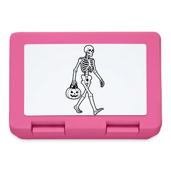 Skeleton Halloween - Lunchbox - pink - Front