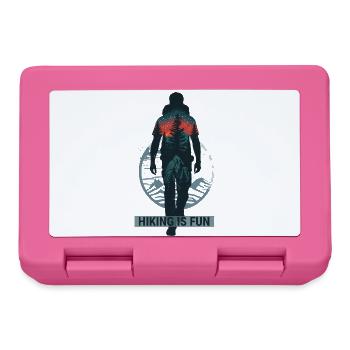 Hiking wandern Is Fun Retro Outdoor Adventure - Brotdose - Pink - Vorne