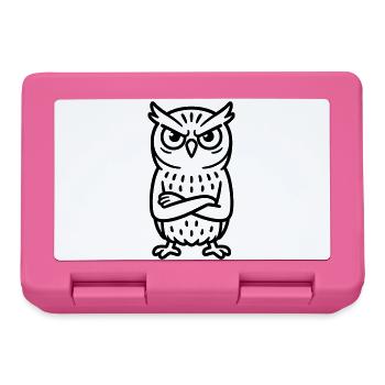 Angry Owl Comic - Lunchbox - pink - Front