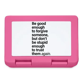 Forgive Someone Trust Again Saying - Lunchbox - pink - Front