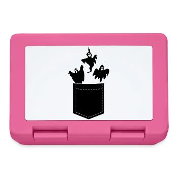 Funny Halloween Pocket Halloween Ghost - Brotdose - Pink - Vorne