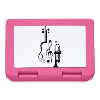 Musiknoten Musik Musiker Notenschlüssel Noten - Brotdose - Pink - Vorne