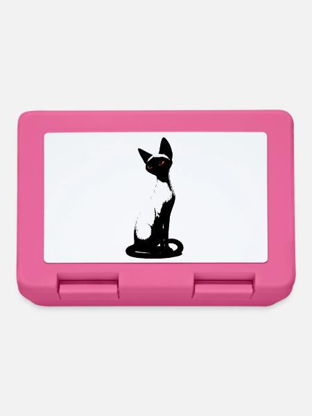 Elegante Siamkatze – Minimalistische Kunst & Eyes Oran - Brotdose - Pink