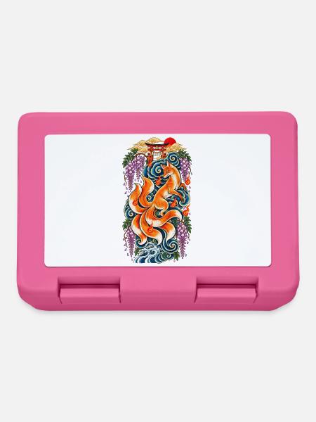 Kitsune-Feuer-Torii-Fantasie - Brotdose - Pink