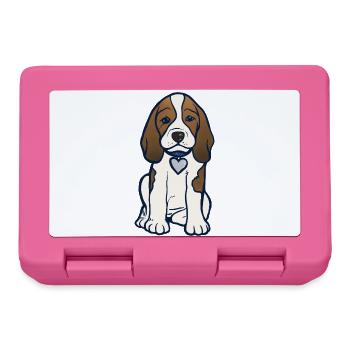 Illustration des Beagle-Herz-Welpen - Brotdose - Pink - Vorne