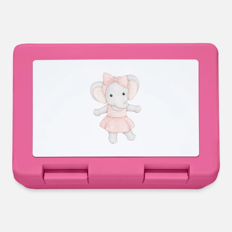 éléphant mignon comme ballerine - Boîte à goûter - rose