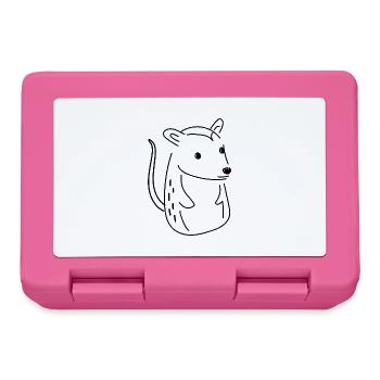 Opossum Funny Sketch Cute Rodent - Lunchbox - pink - Front